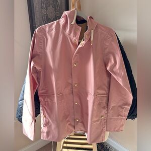 Pink Raincoat with Gold Hardware